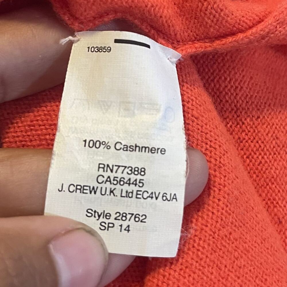 J. Crew Collection Italian Cashmere Orange Short Sleeve Blouse Size Small Chic - Picture 4 of 4